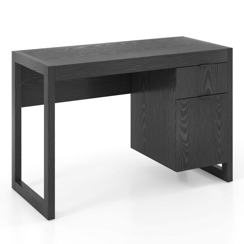 Costway Computer Desk with Storage Cabinet Pull-out Drawer Stable