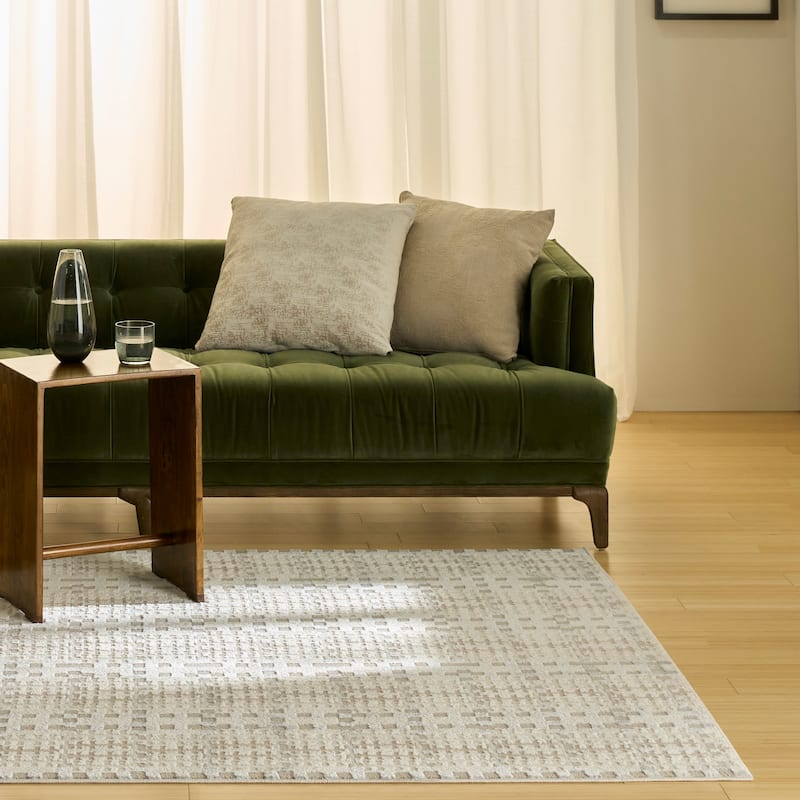 Nourison Nordic Indoor only Grey Geometric Area Rug