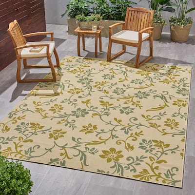 Bursaw Indoor/Outdoor Botanical Area Rug by Christopher Knight Home