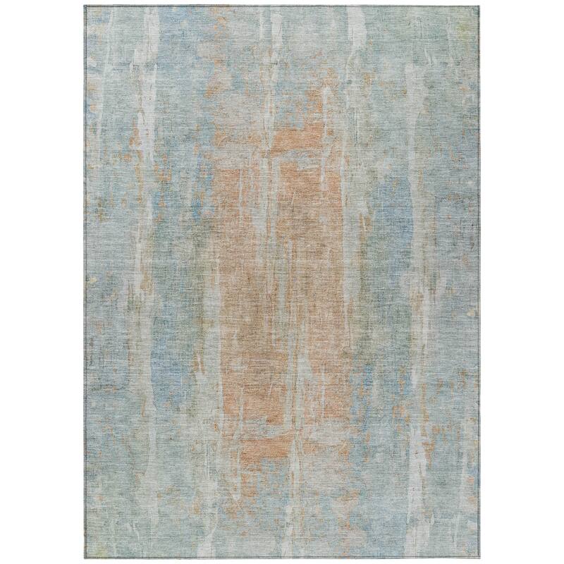 Machine Washable Indoor/ Outdoor Vintage Ombre Chantille Rug