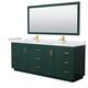 Option Green, Gold Trim, White Cultured Marble Top