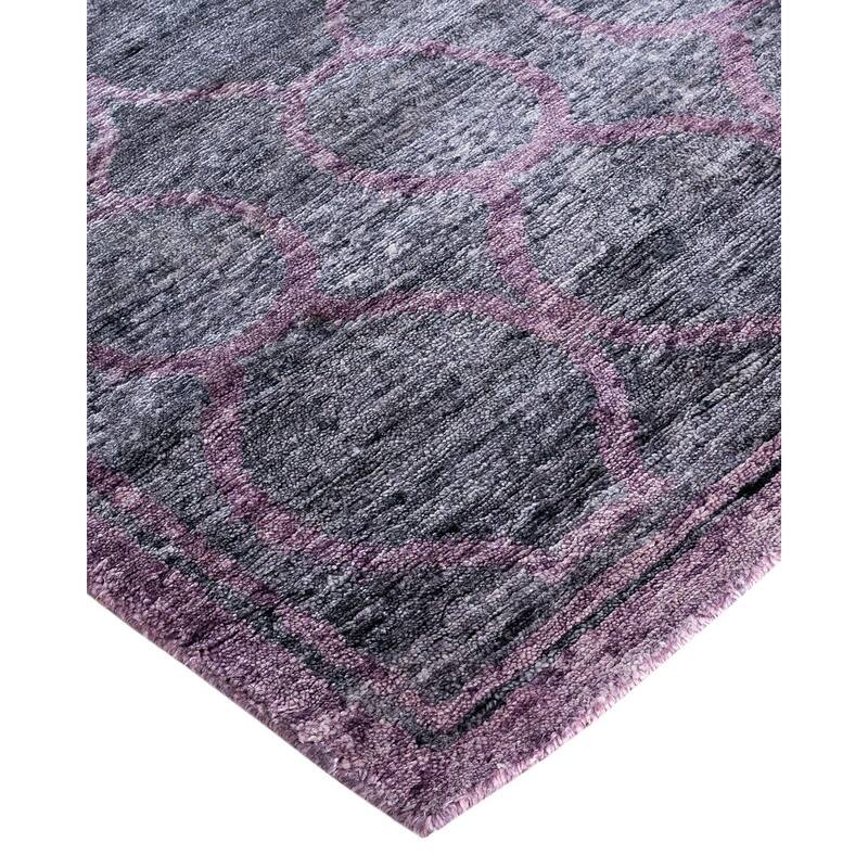 Modern One-of-a-Kind Hand-Knotted Area Rug, Gray - 7' 10" x 10' 1"