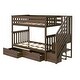 preview thumbnail 17 of 34, Max and Lily Twin over Twin Staircase Bunk Bed with Storage Drawers