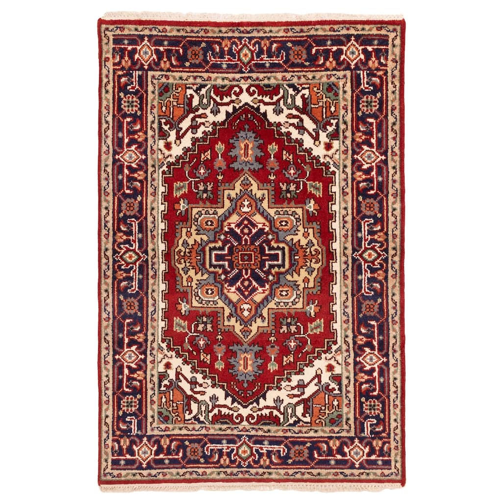 ECARPETGALLERY Hand-knotted Serapi Heritage Red Wool Rug - 3'11 x 5'11