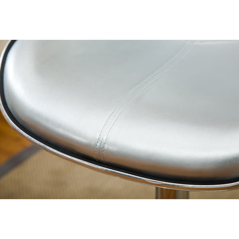 Bistro Swivel Barstool Dining Chair Counter Chair (Set of 2, Silver)