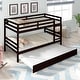 preview thumbnail 3 of 7, Tiwn Size Sturdy Pinewood Safety Design Bunk Bed with Twin Trundle