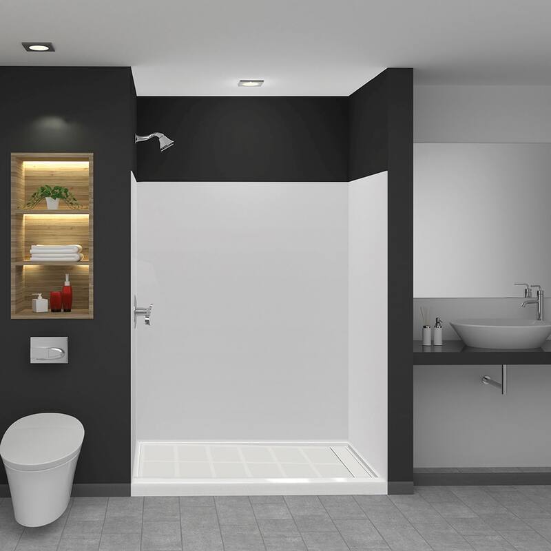 Transolid Expressions 32-in X 60-in X 72-in Glue to Wall Shower/Walls - 60" x 32" x 72" - 60" x 32" x 72"