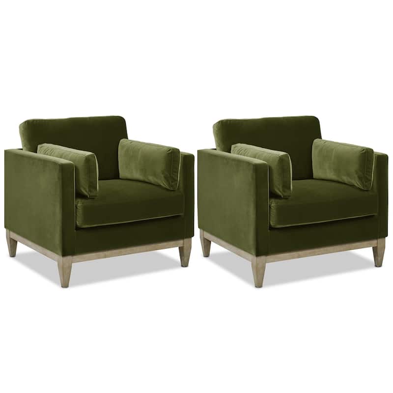 Knox 36" Modern Farmhouse Loose Pillow-Back Arm Chair