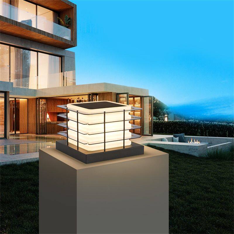 Outdoor Solar Powered Post Light, Outdoor LED Cap Light
