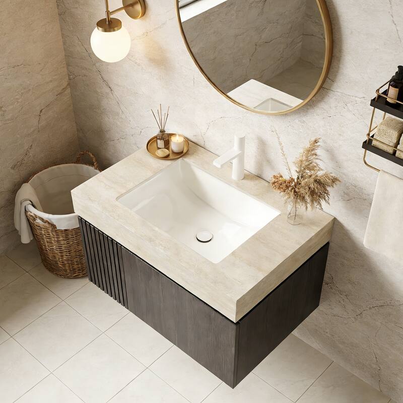 Mondern Floating Bathroom Vanity with 1 Pre-drilled Faucet Holes