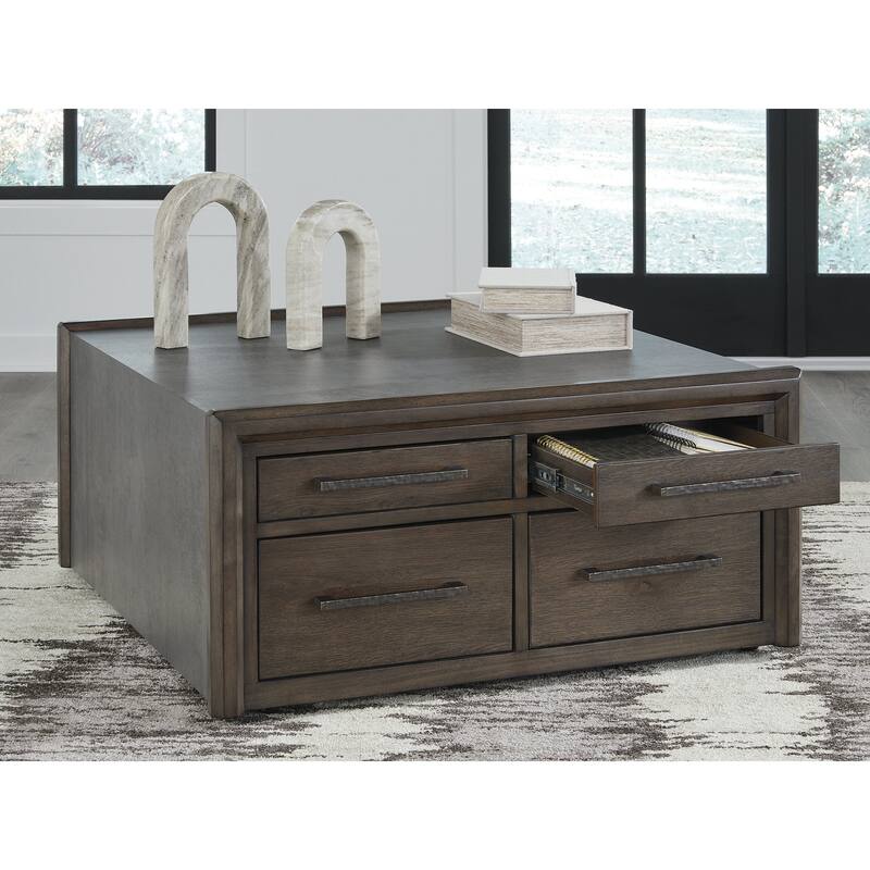 Signature Design by Ashley Kallenny Brown/Gray Coffee Table - 40"W x 40"D x 19"H