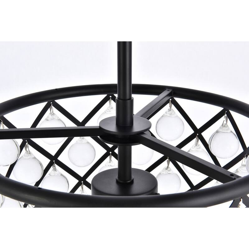 Royce Edge 3-Light Matte Black Pendant - matte black (royal cut clear crystals) - matte black (royal cut clear crystals)