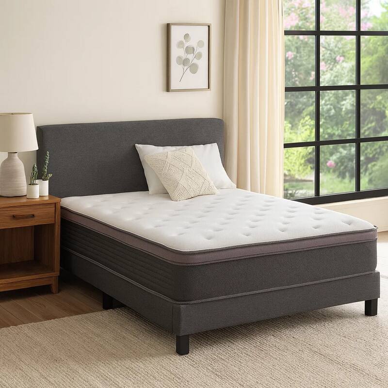 Cari 12 Inch Hybrid Twin Size Mattress, Cool Gel Memory Foam, Pocket Coil