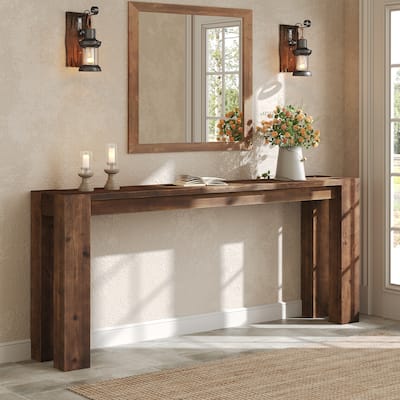 70.9" Long Solid Wood Console Sofa Table for Entryway Living Room - 13.8" D x 70.9" W x 33.5" H