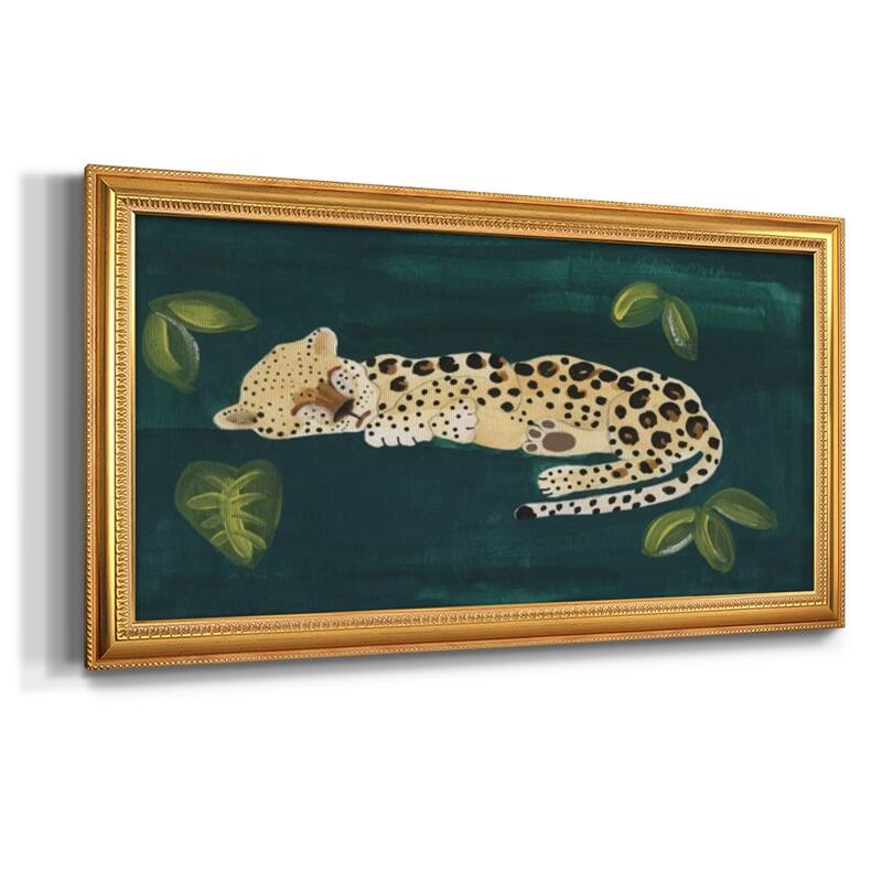 Lethargic Leopard II Premium Framed Canvas- Ready to Hang