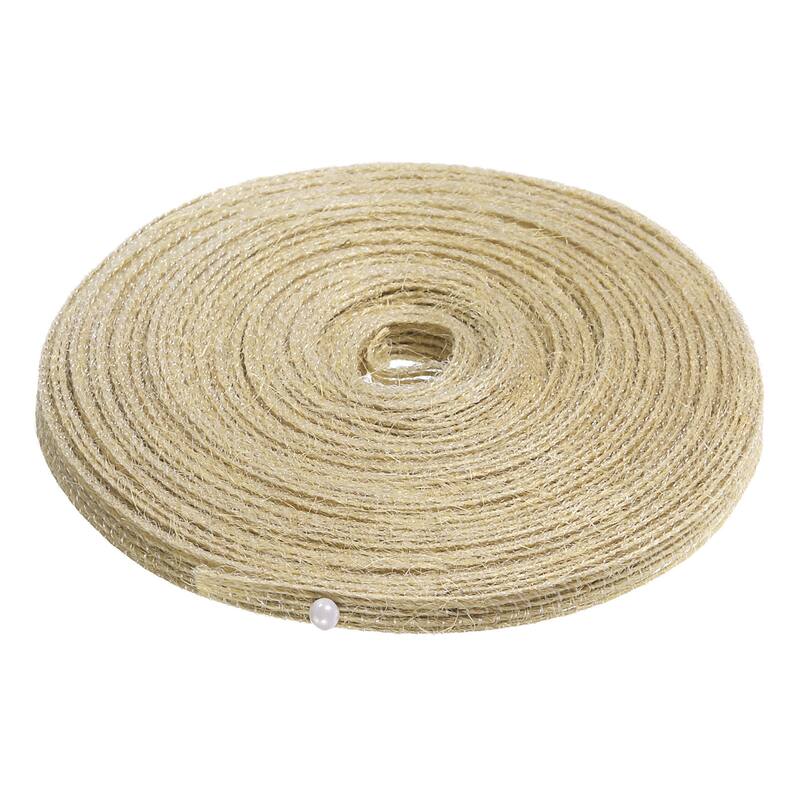1 Roll Natural Burlap Fabric Ribbon Burlap Wired Ribbon Rustic Ribbon - Natural Color