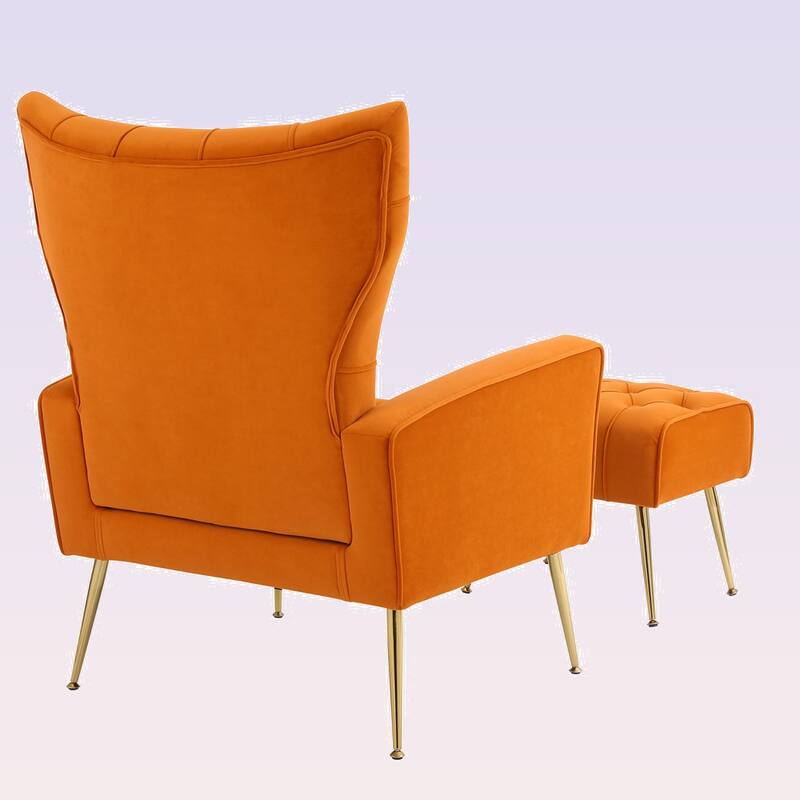Modern Accent Chair with Ottoman for Living Room