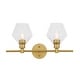preview thumbnail 1 of 7, Gwyneth 4-light Contemporary Frosted Glass Vanity Light