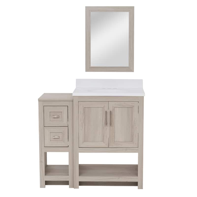 Blakely Vanity with Mirror and 12-inch Side Cabinet