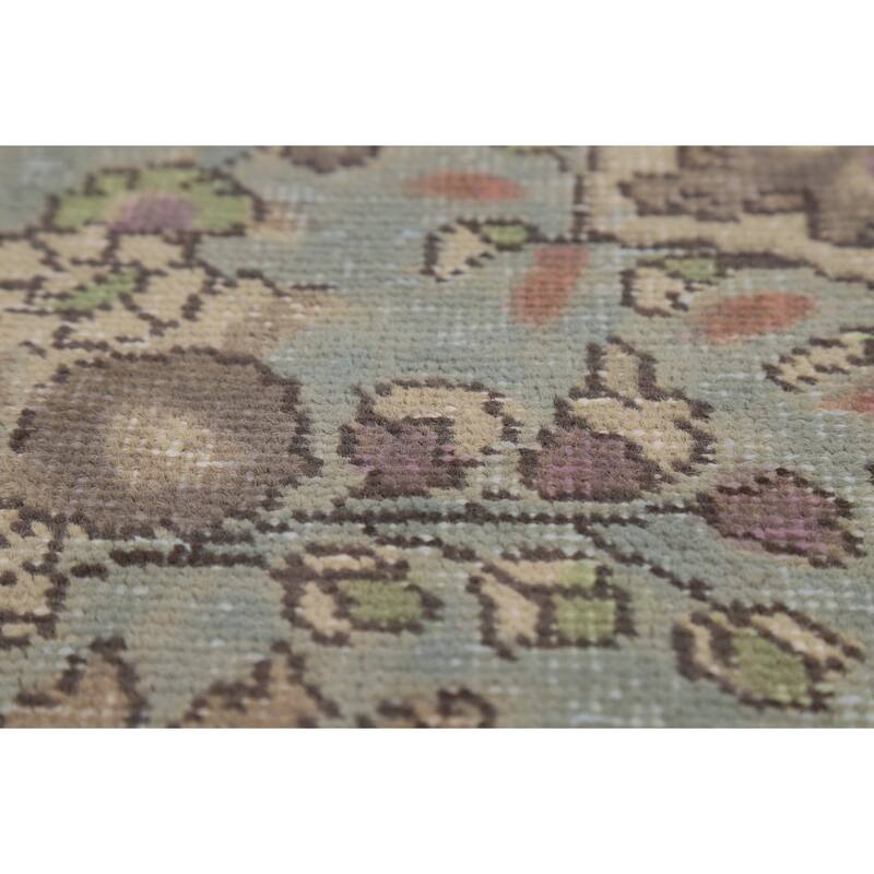 Traditional Blue Medallion Tabriz Persian Rug Hand-Knotted Wool Carpet - 8'2"x 11'0"