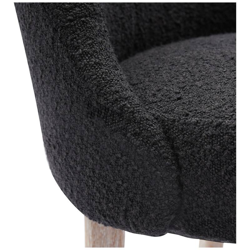 Boucle Polyester Upholstered Side Chair - Water/ Stain Resistant (Set of 2)