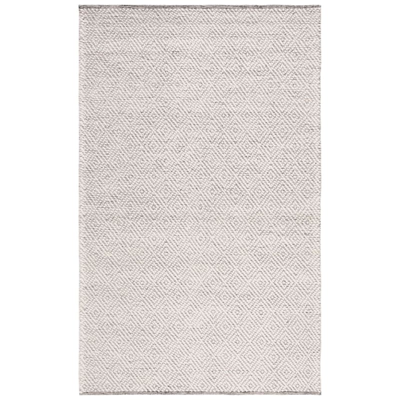SAFAVIEH Handmade Natura Palmerina Wool Area Rug - 5' x 8' - Ivory/Light Grey