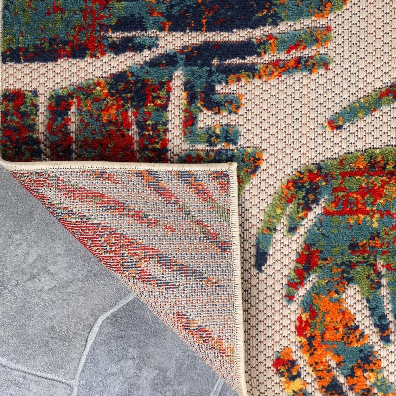 Superior Tropical Leaves Coastal Indoor Outdoor Area Rug