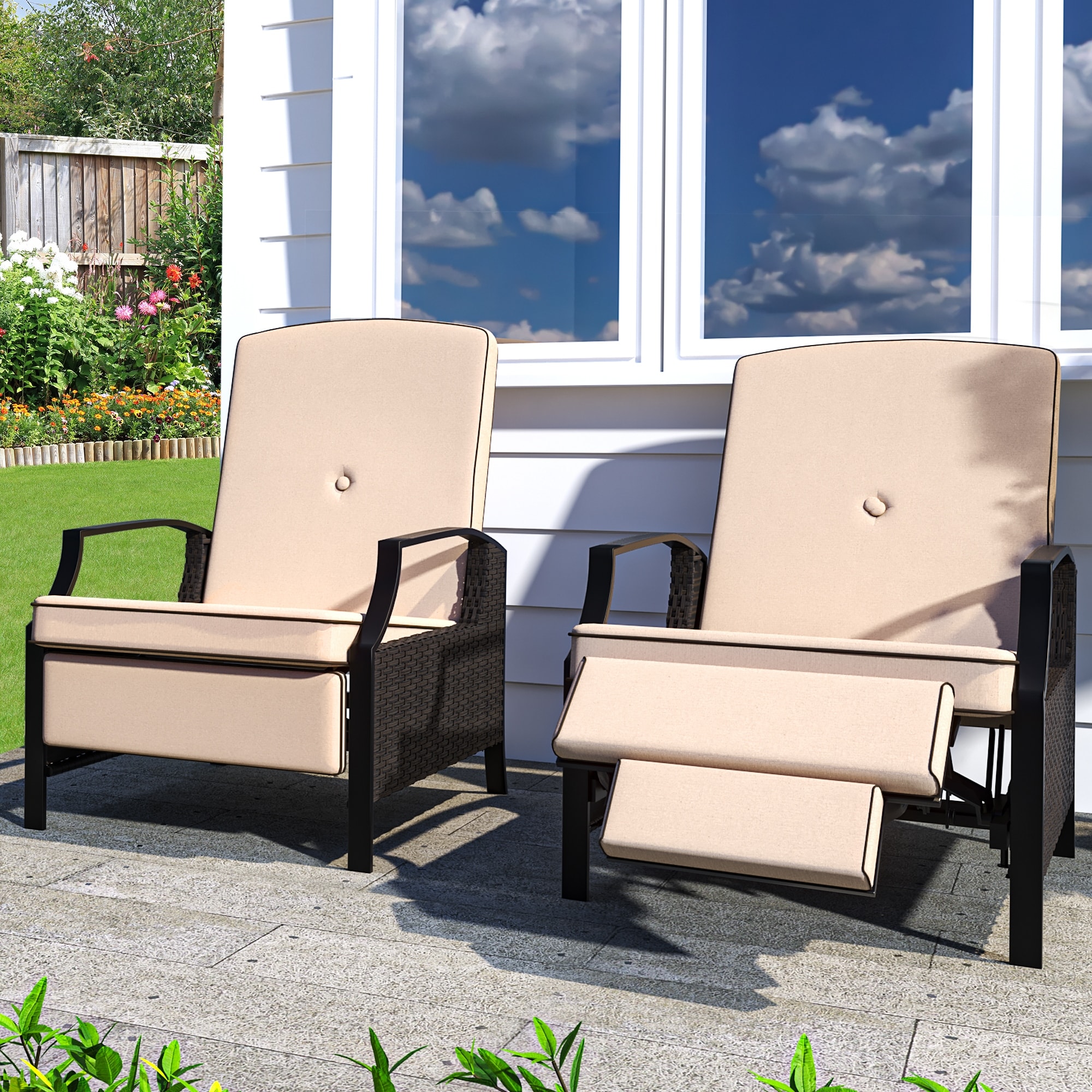 Outdoor patio sales chairs with cushions