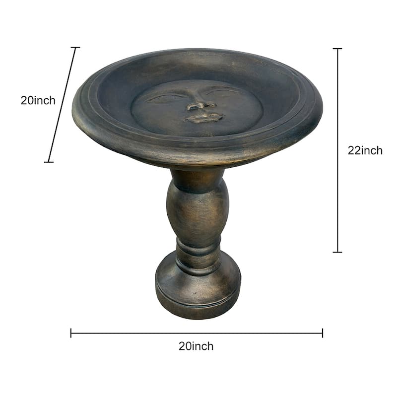 22-Inch Glass Fiber Reinforced Concrete Bird Bath