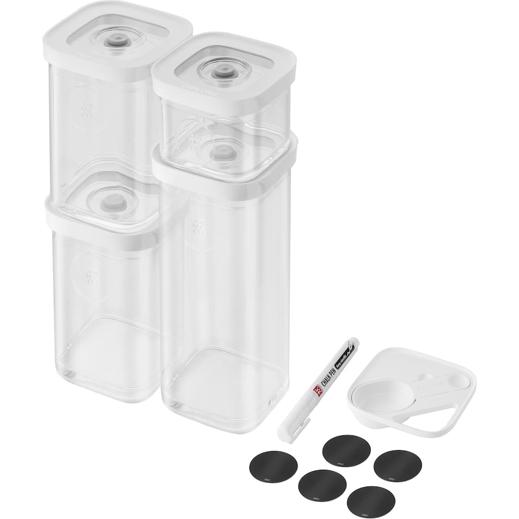 ZWILLING Fresh & Save Cube Box Set, 6-pc, Plastic, Airtight Dry Food Storage Container, Small Cube Set - Clear - 6-pc