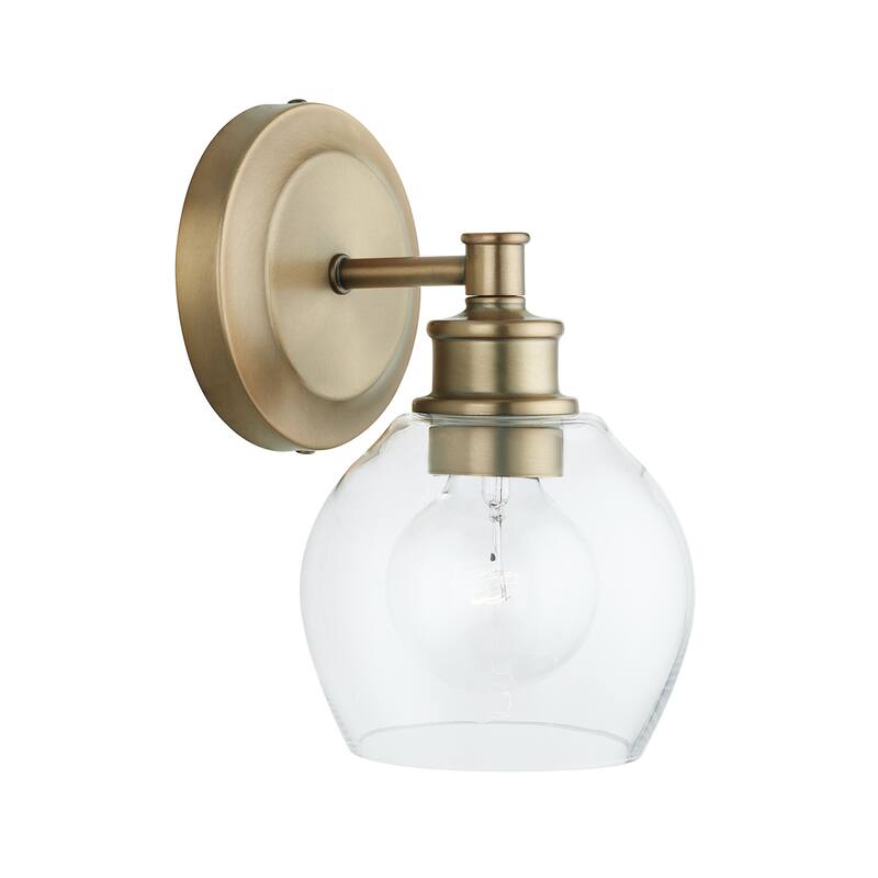 Mid Century 1- light 6-inch Wall Sconce - Aged  Brass