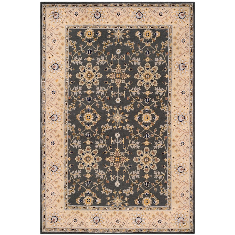SAFAVIEH, Handmade Easy Care Mariola Oriental Rug - 6' x 9' - Grey/Cream