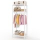 preview thumbnail 1 of 7, Sturdy Clothes Rack with Adjustable Shelves – Metal Garment Rack for Bedroom, Laundry & Living Room. White