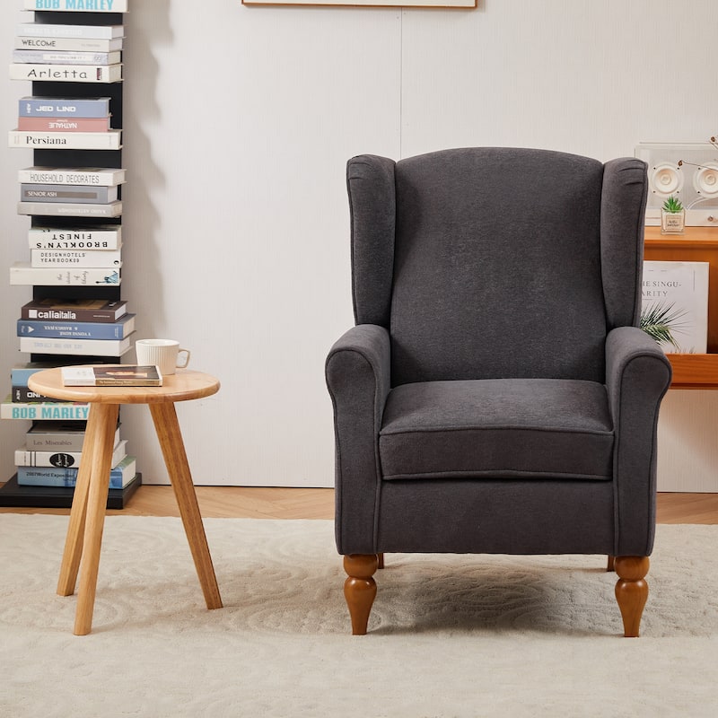 Arm Chairs Wingback Chairs with Solid Wood Coffee Table, Reading Chair