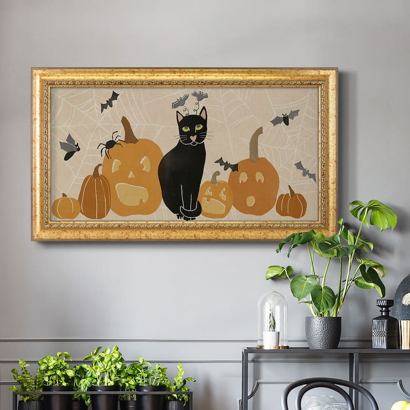 Pumpkin Patch Cats Collection D Premium Framed Canvas- Ready to Hang