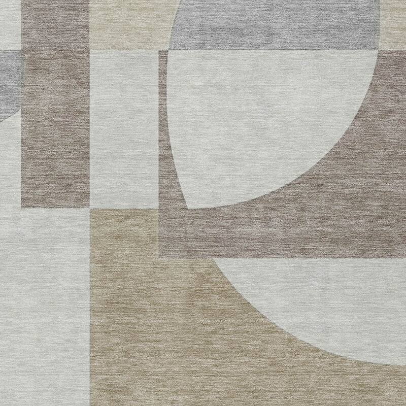 HomeRoots Geometric Modern Rectangle Outdoor Rug