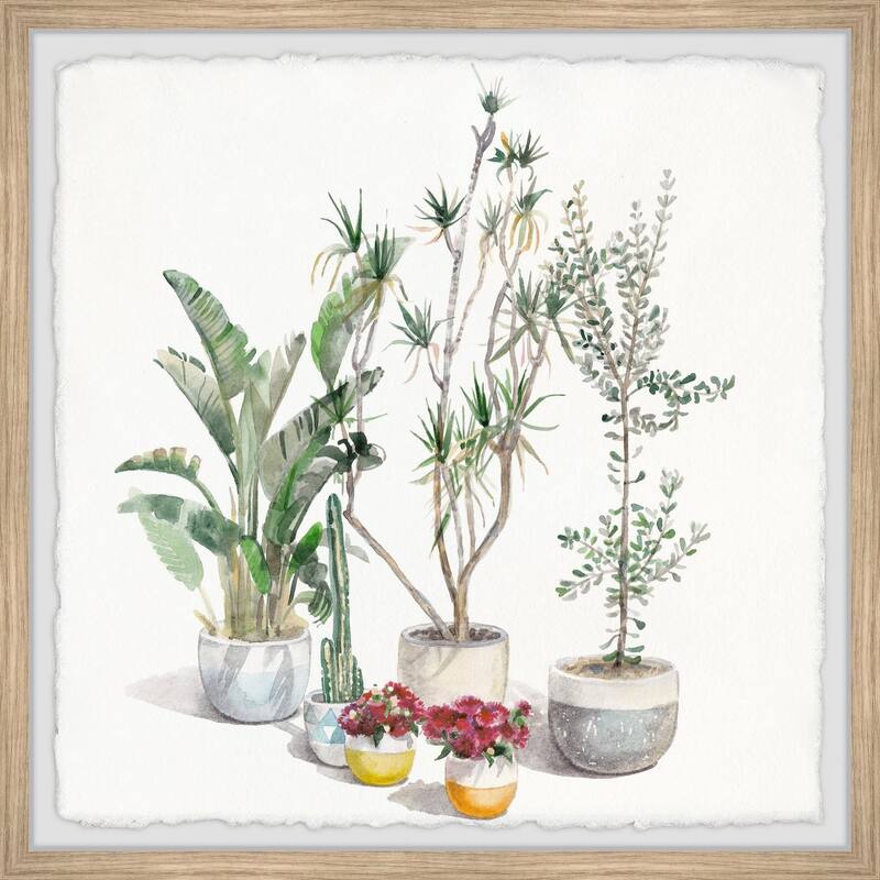 Tropical Flair Framed Wall Art, Elegant Home Touch - Sophisticated Artwork for Refined Décor