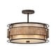 preview thumbnail 2 of 2, Laguna 3-Light Semi-Flush Mount in Renaissance Copper
