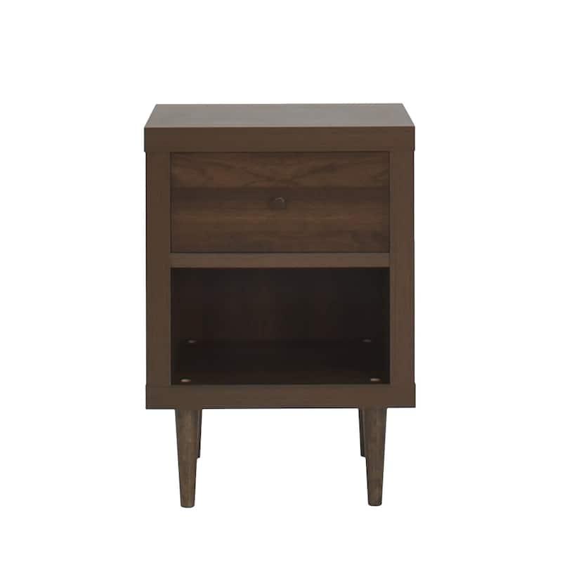 18.5'' Walnut Faux Wood Nightstand