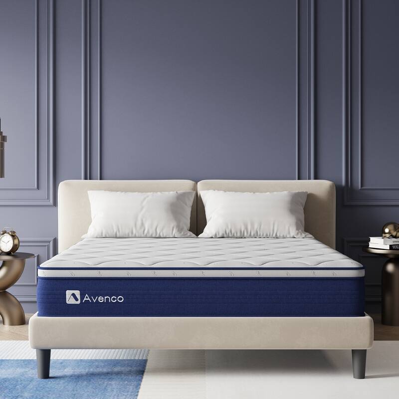 Avenco 10" Adult Supportive Pocketed Coils Memory Foam Hybrid Mattress