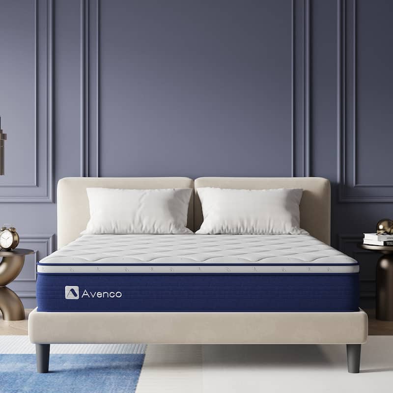 Avenco 12" Adult Supportive Pocketed Coils Memory Foam Hybrid Mattress
