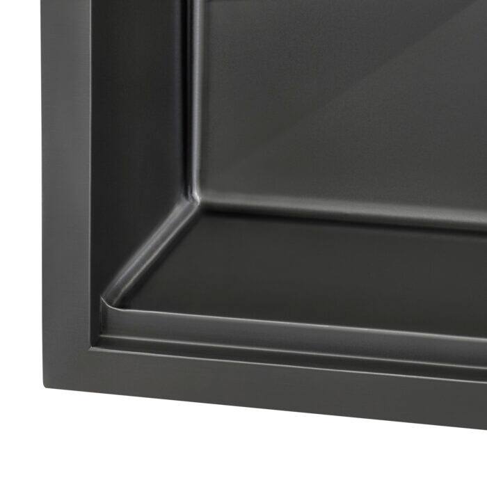 Ruvati 27 inch Gunmetal Black Stainless Steel Workstation Undermount Kitchen Sink Single Bowl - 27" x 19" - 27" x 19"