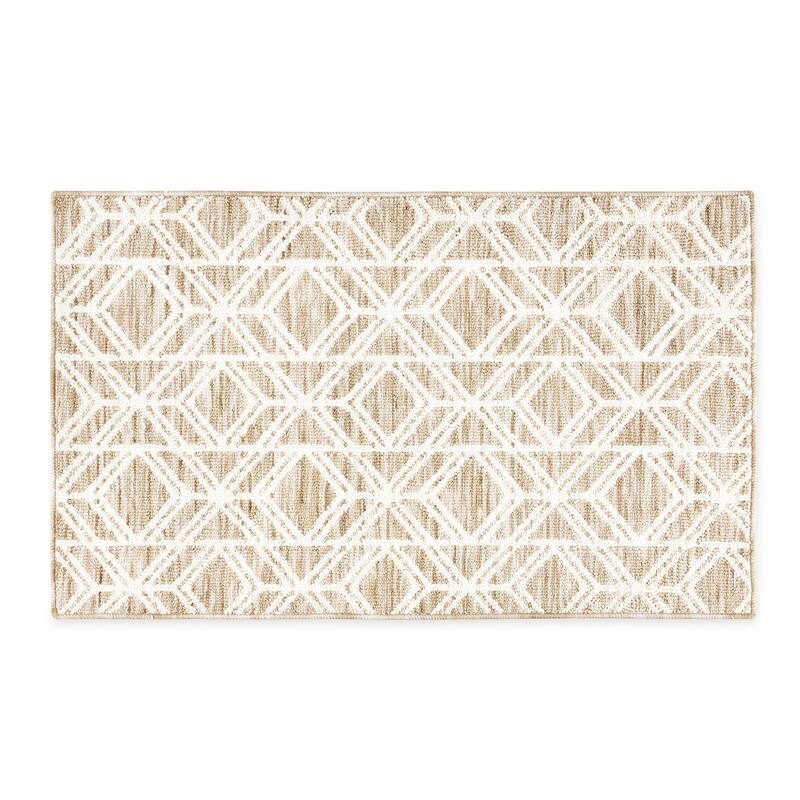 TOWN & COUNTRY EVERYDAY Walker Modern Diamond Everwash Washable Multi-Use Non-Slip Backing Decorative Rug