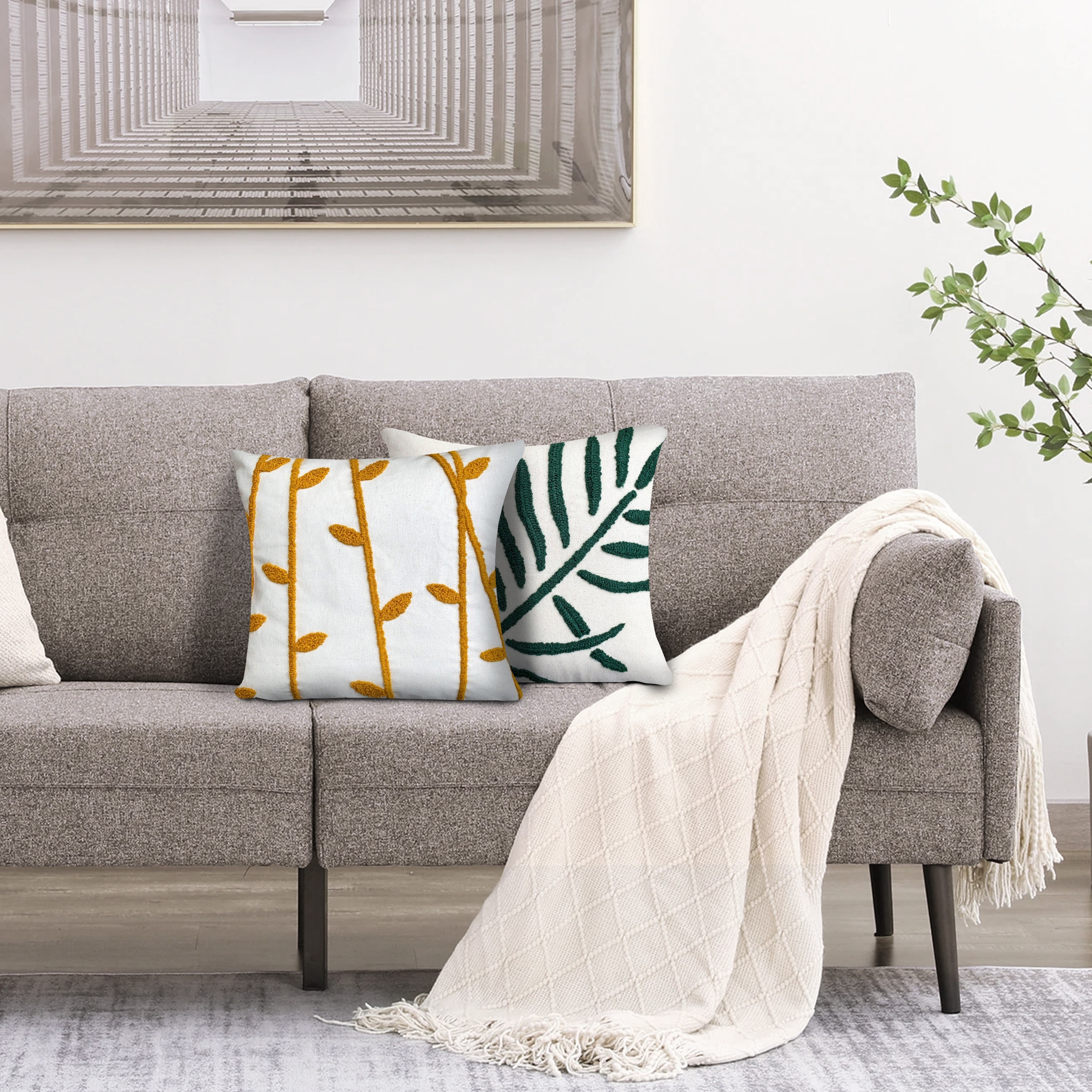 Cotton throw pillows for couch shop