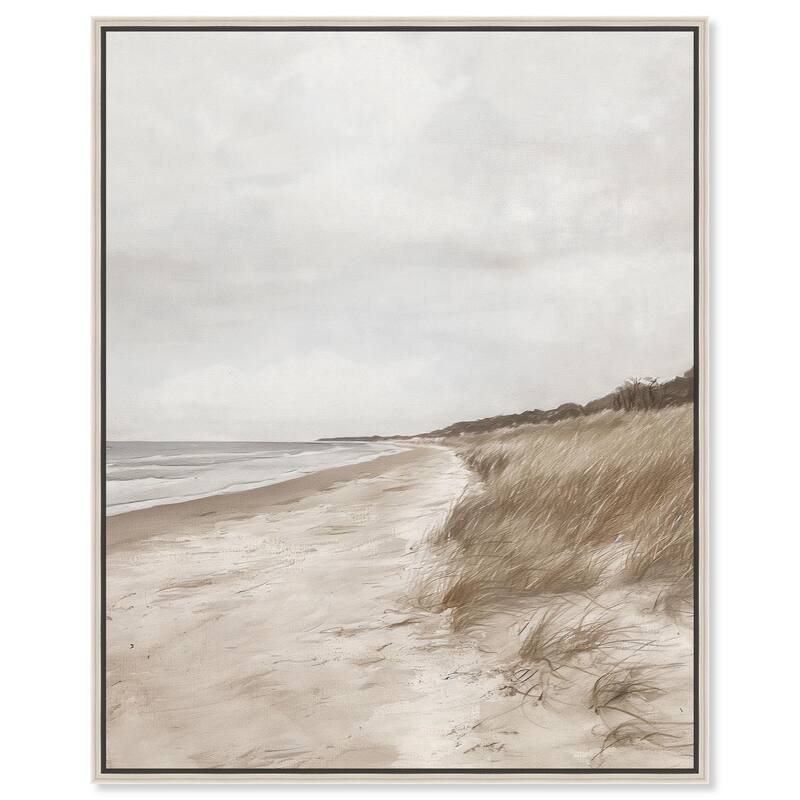 Coastal Calm Canvas by Art Remedy - 36" x 45" - Silver