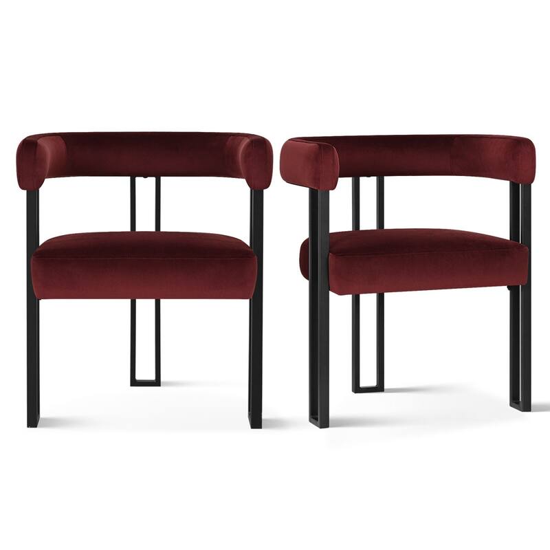 Upholstered Velvet Armchair (Set of 2)