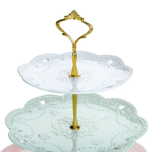 Shop 3 Tier Cupcake Tower Stand Porcelain Assorted Colors Serving