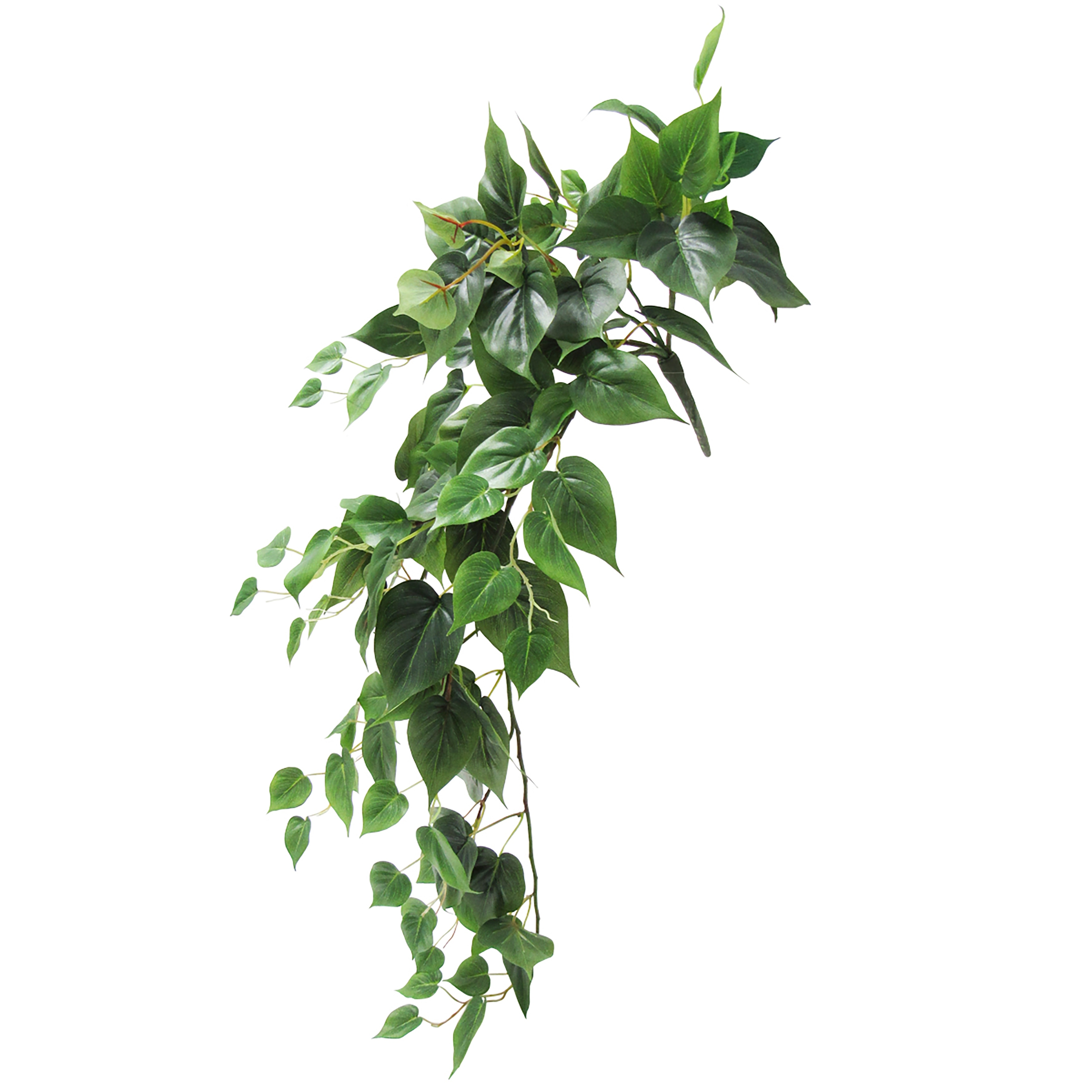 36 in. Artificial Philodendron Leaf Vine Hanging Plant Greenery Foliage  Bush 84055-GR - The Home Depot