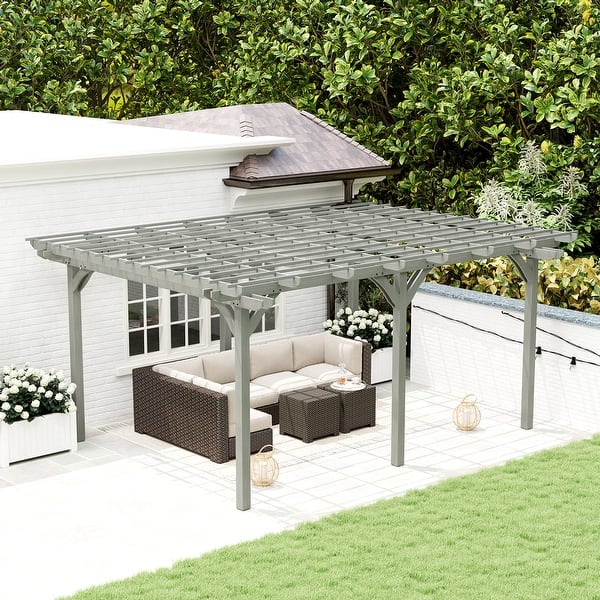 Outsunny 2 X 2m Wooden Pergola Kit, Decorative Garden Gazebo