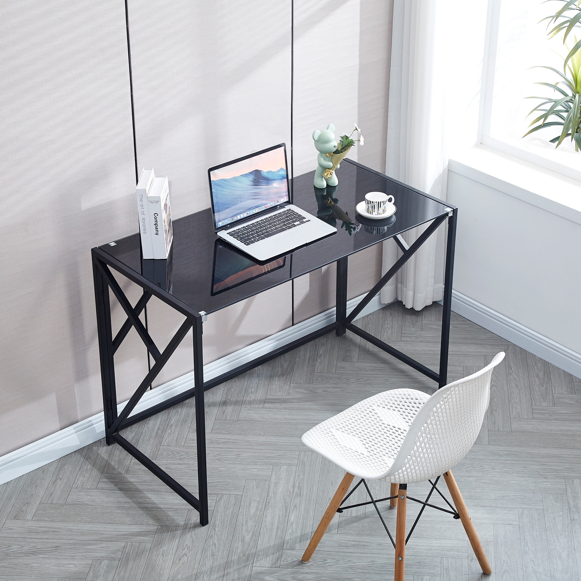 Glass shop tempered desk